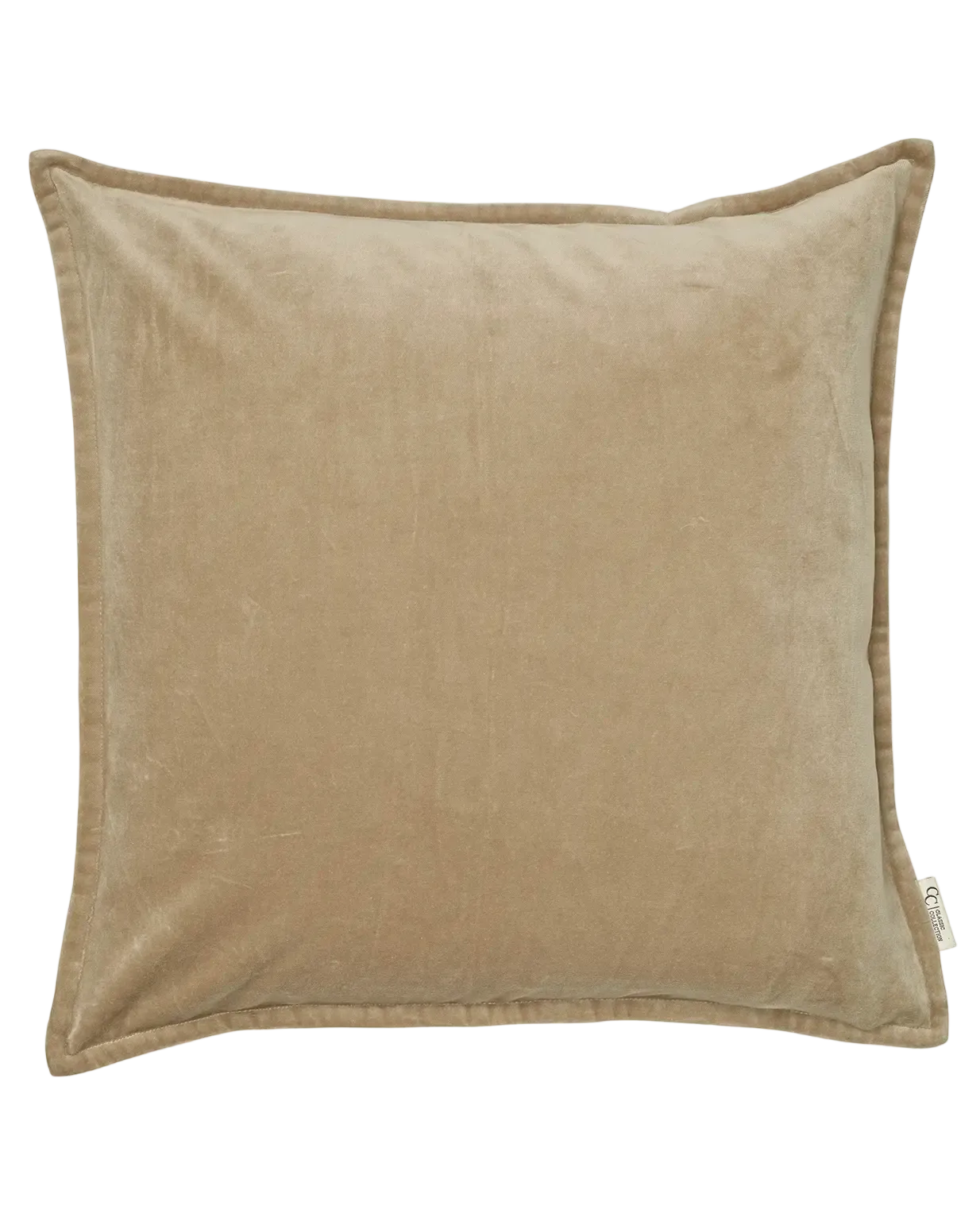 Kissenbezug Klassischer Samt Beige 50x50 cm – Baumwollsamt
