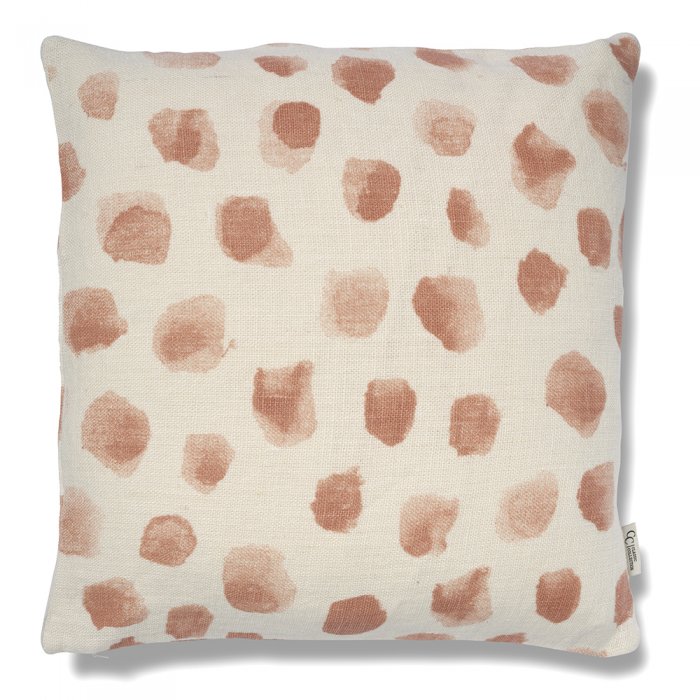Classic Collection Kuddfodral Dotty 50x50 Vit/Dusty Coral Korall
