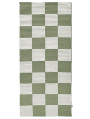 Gångmatta Square Vit/Grön