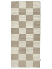 Gångmatta Square Vit/Natur