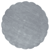 Blå Ullmatta Shell - För måttbeställning, frilagd mot vit bakgrund.