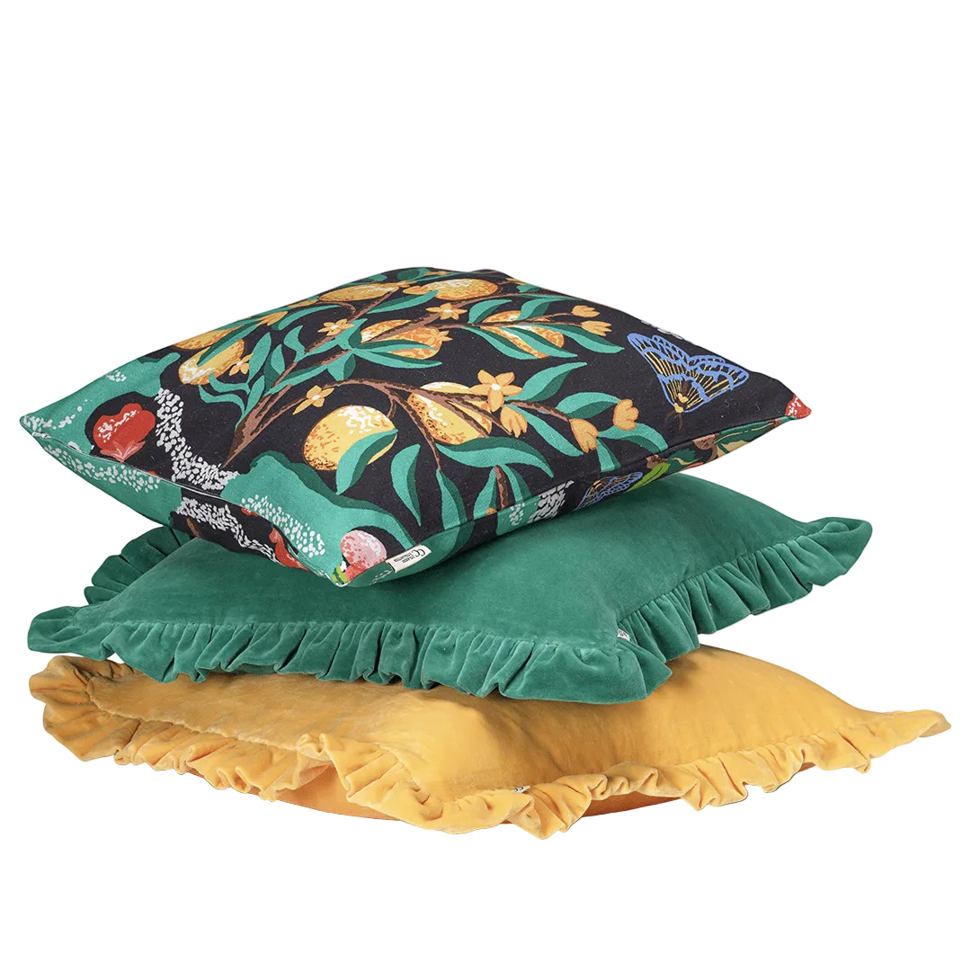 Kuddfodral Frilled Gul