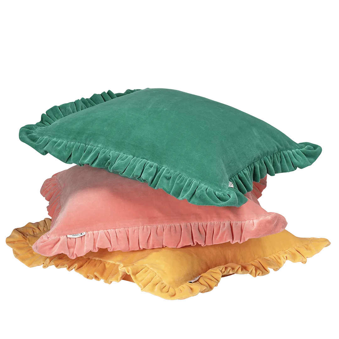 Kuddfodral Frilled Rosa