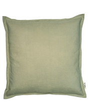 Kuddfodral Classic Linen Grön i linnetyg med smal kant runtom