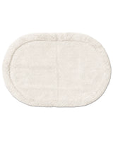 Badrumsmatta Border Oval Vit