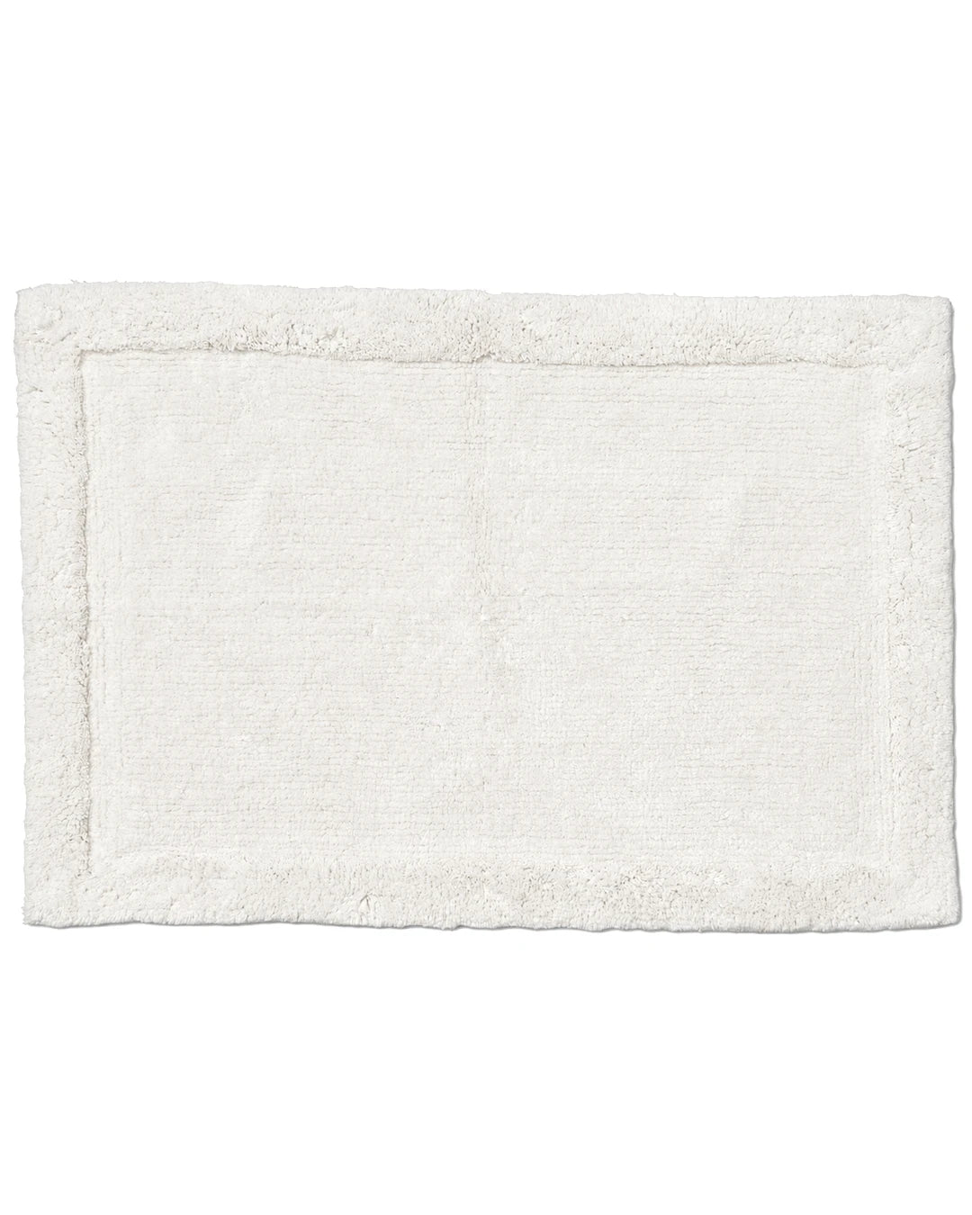 Badrumsmatta Border Vit från Classic Collection, 60x90 cm i bomull, med rektangulär form och dekorativ upphöjd bård.