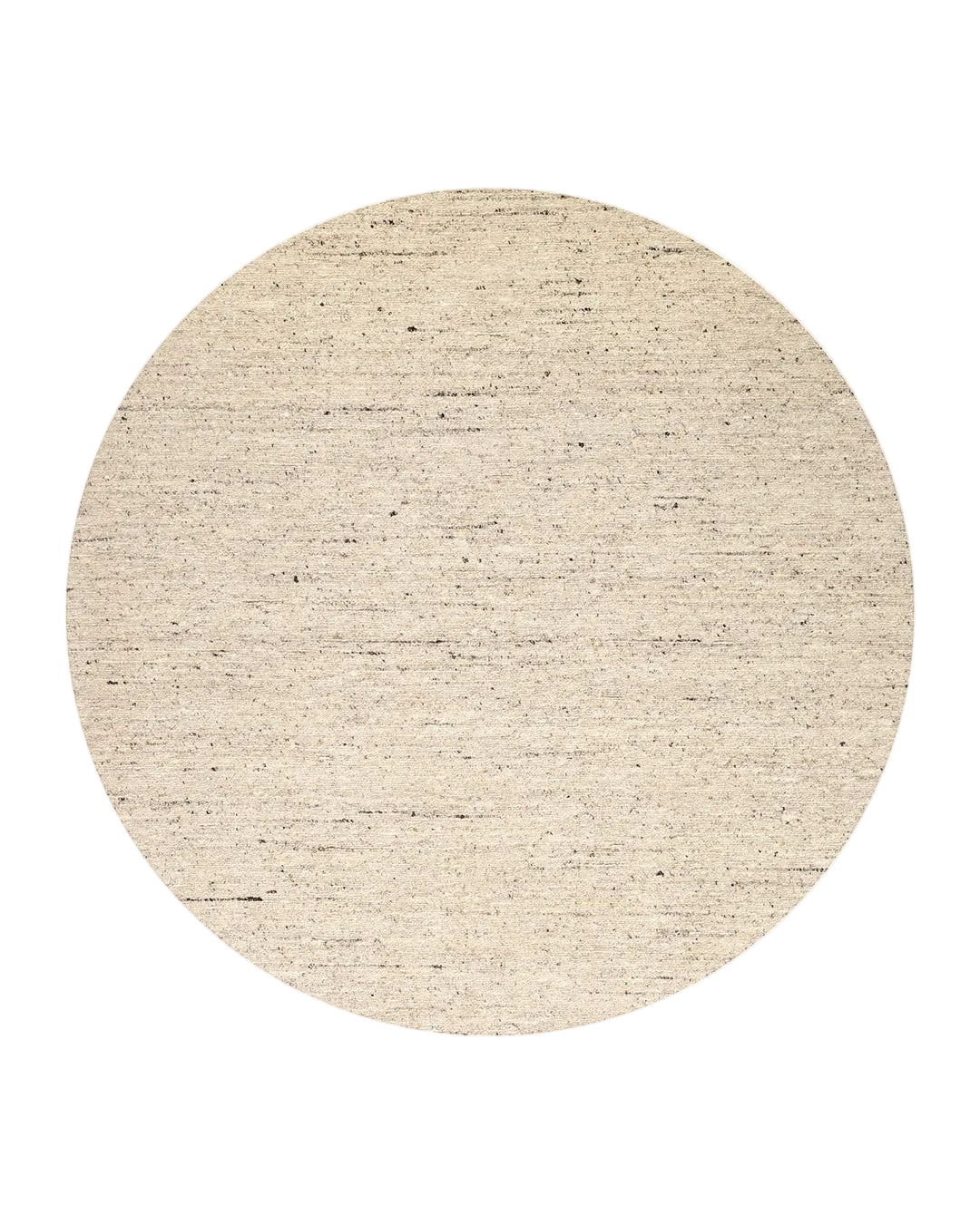 Rund Bouclé-matta Cream Beige med tät, vävd struktur och naturliga variationer i ytan, framtagen för måttbeställning.