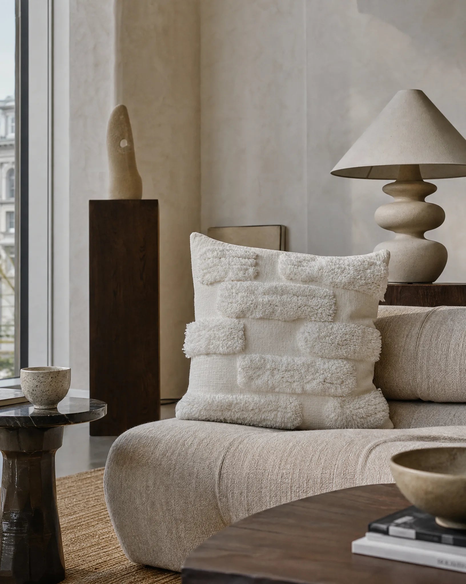 Cushion Cover Bricks White