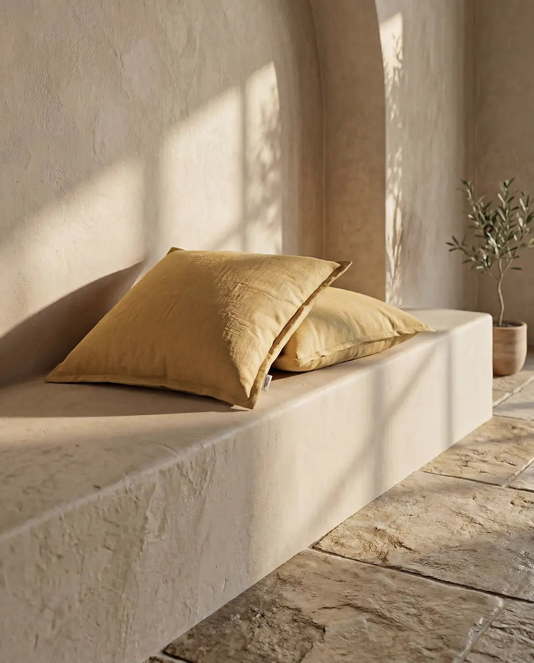 Cushion Cover Classic Linnen Ochre