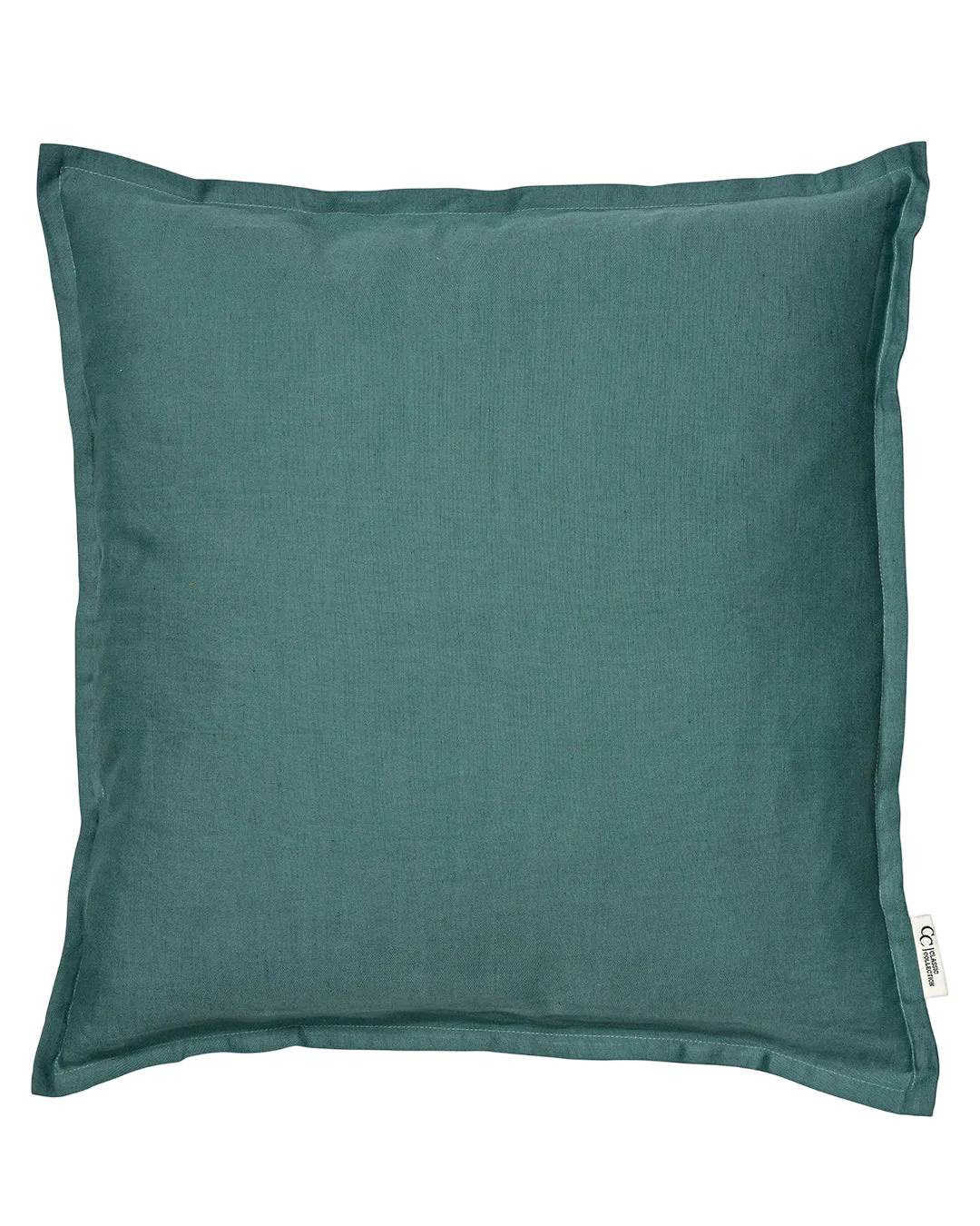 Kuddfodral Classic Linen Teal från Classic Collection, 50x50 cm, i linne- och bomullsblandning. Frilagd produktbild.