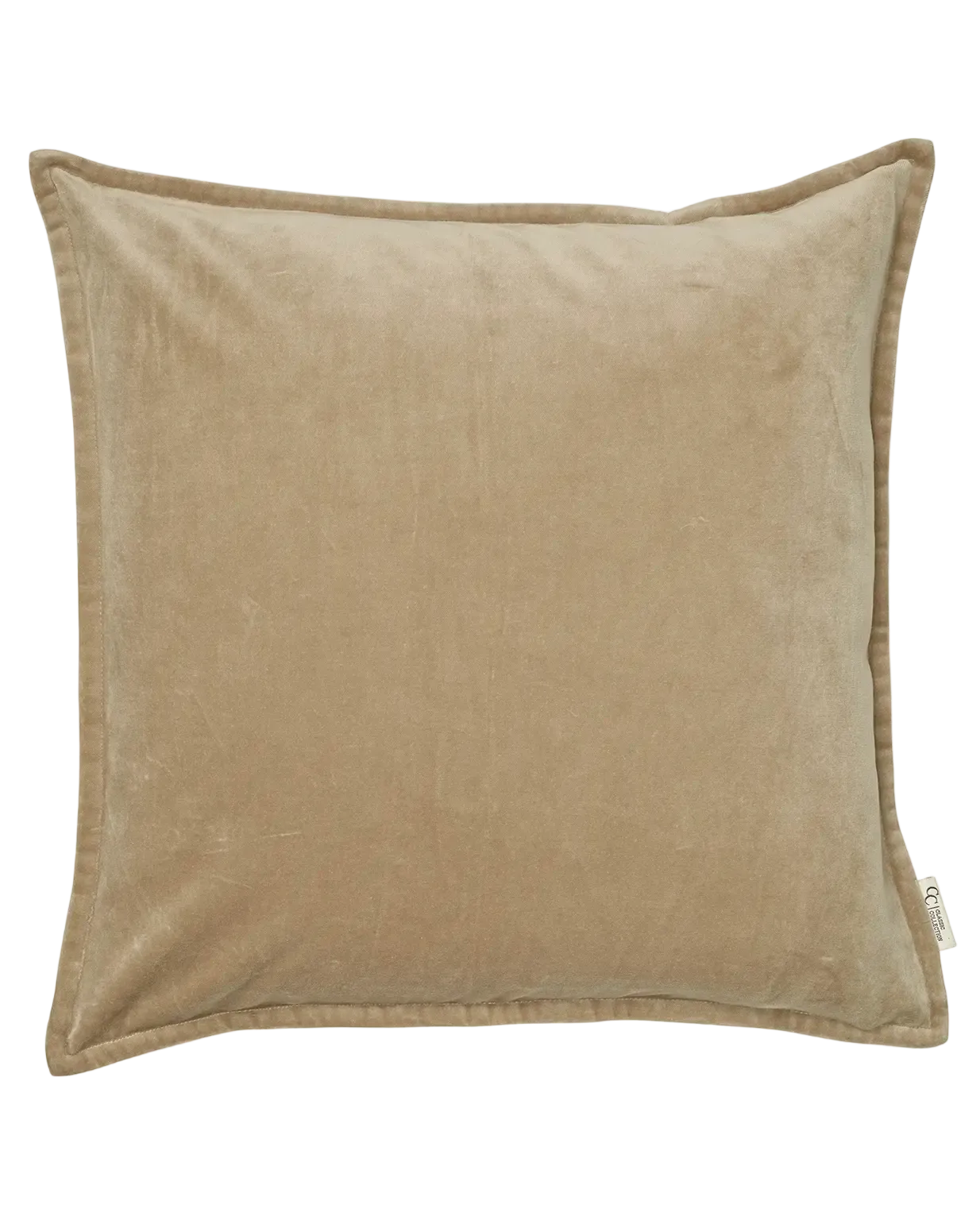Kissenbezug Klassischer Samt Beige 50x50 cm – Baumwollsamt