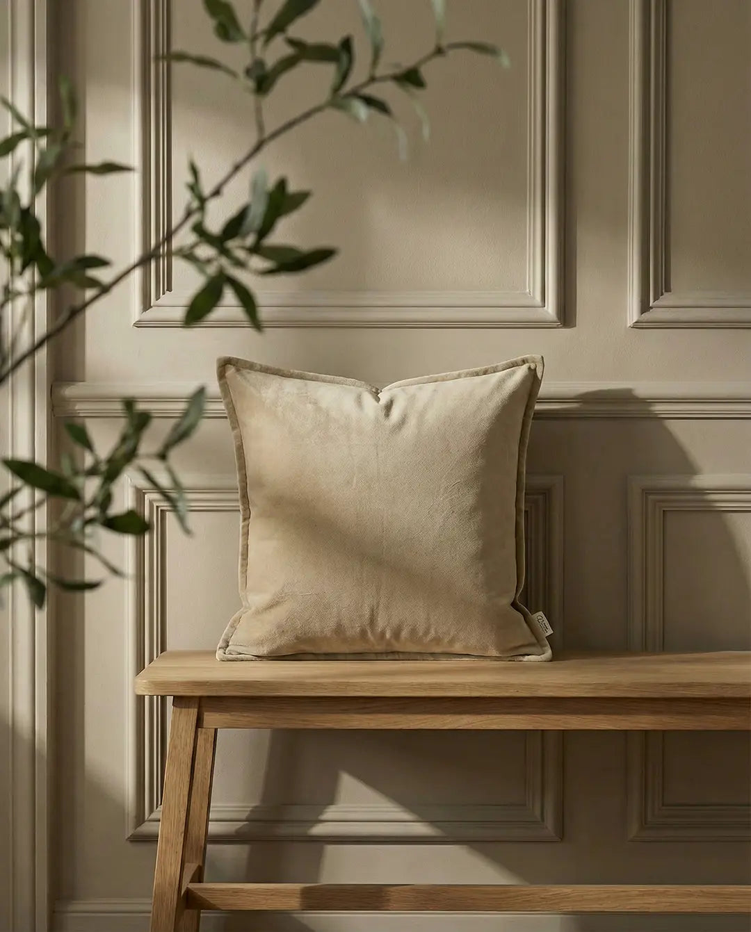 Cushion Cover Classic Velvet Beige