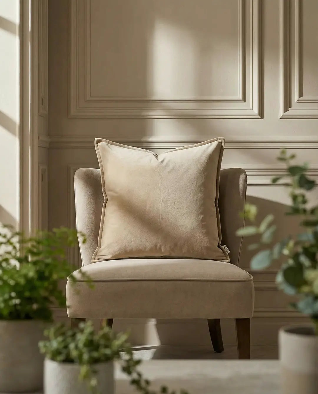 Cushion Cover Classic Velvet Beige