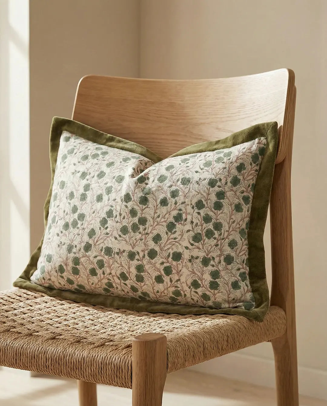 Kuddfodral  Daisy Grön