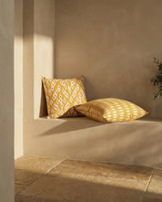 Cushion Cover Ikat Block Ochre
