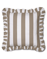 Kuddfodral Ruffle Stripes Beige