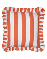 Kuddfodral Ruffle Stripes Korall