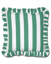 Kuddfodral Ruffle Stripes Grön