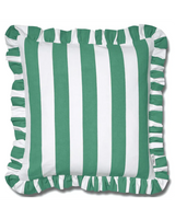 Kuddfodral Ruffle Stripes Grön