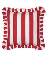 Kuddfodral Ruffle Stripes Röd