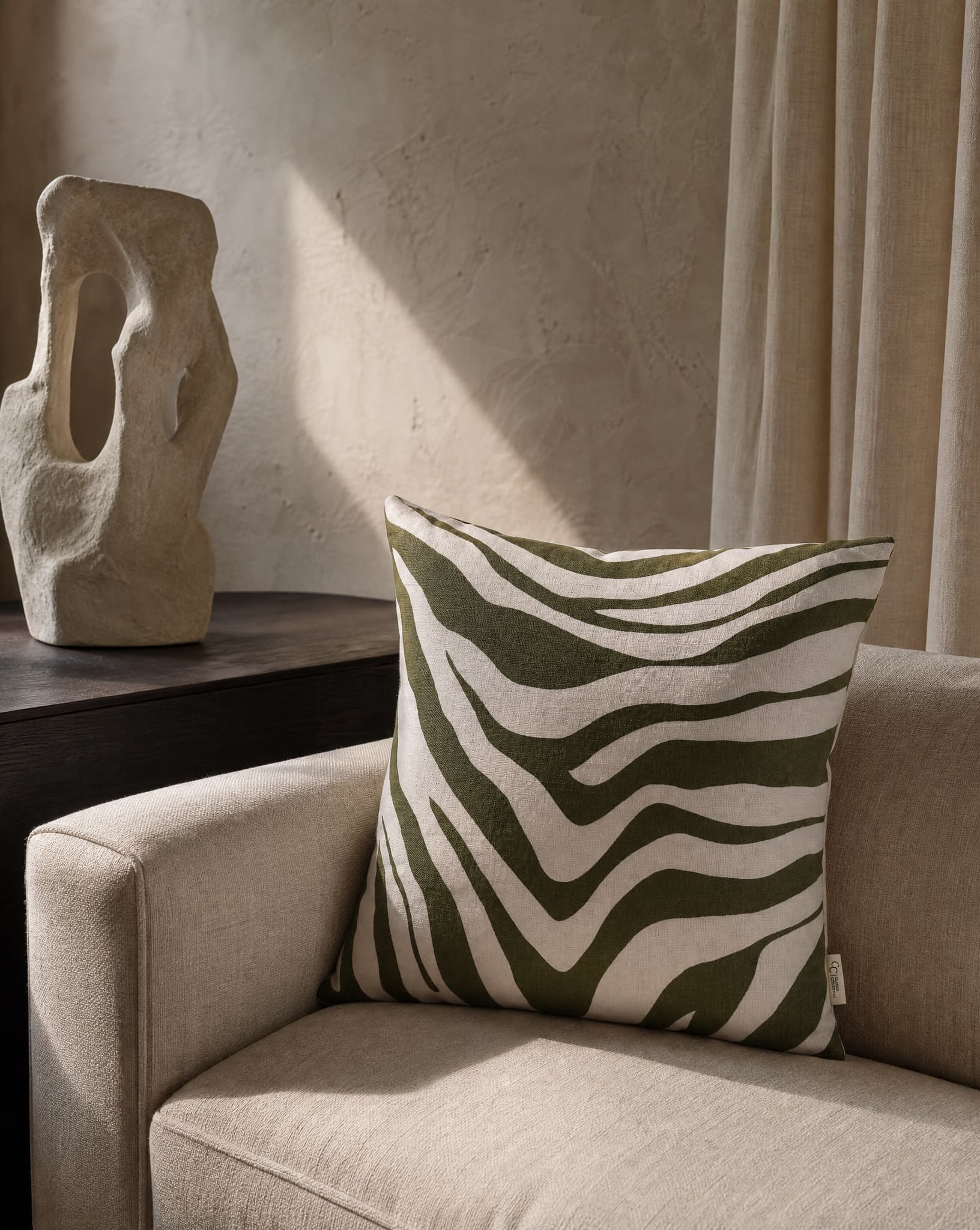 Cushion Cover Savannah Green/Off White