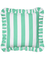 Kuddfodral Ruffle Stripes Sage