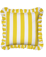 Kuddfodral Ruffle Stripes Gul