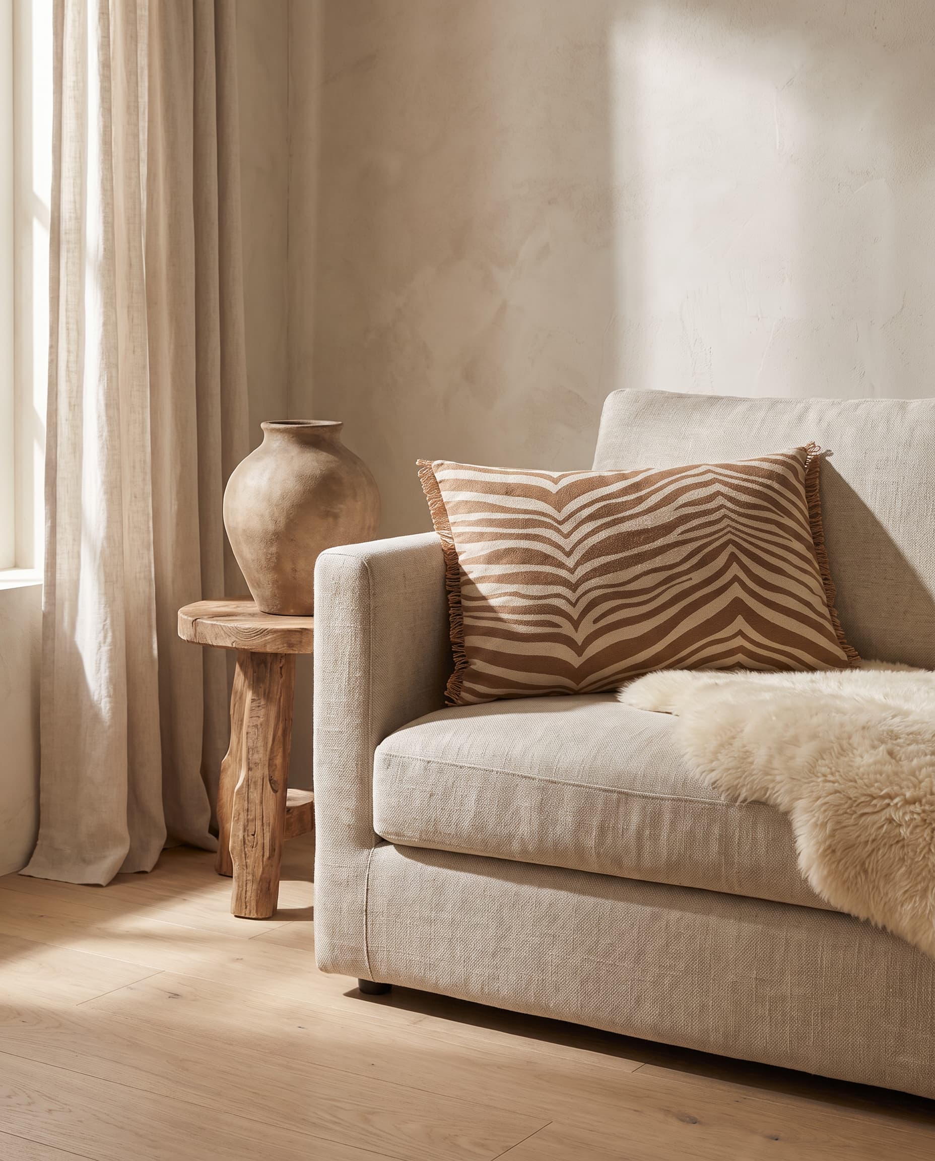 Cushion Zebra Glazed Ginger