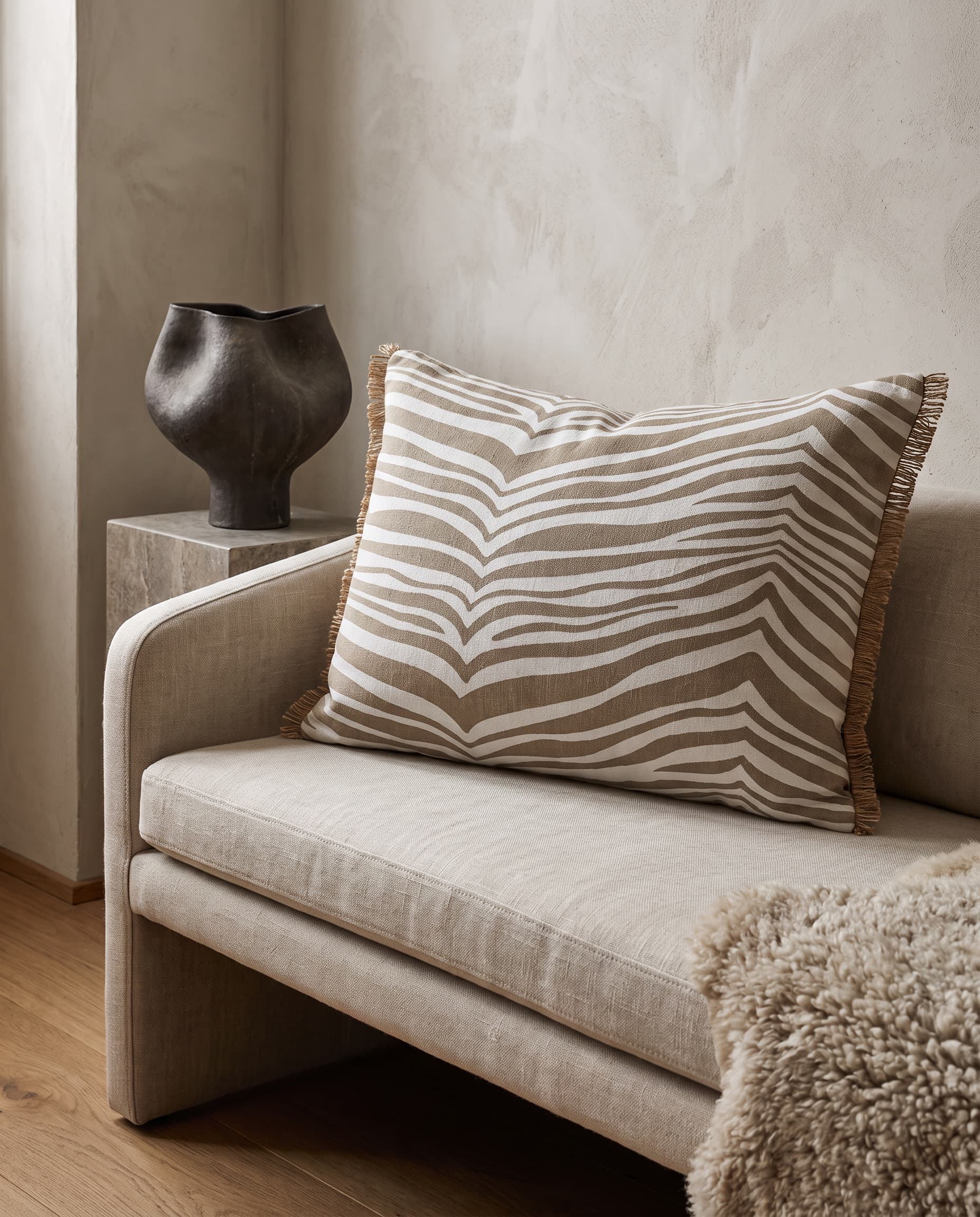 Cushion Zebra Simply Taupe