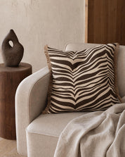 Kissen Zebra Braun