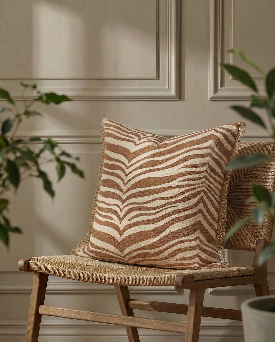 Kudde  Zebra Glazed Ginger