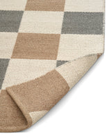 Maßgefertigter Teppich Checkered Grau/Natural
