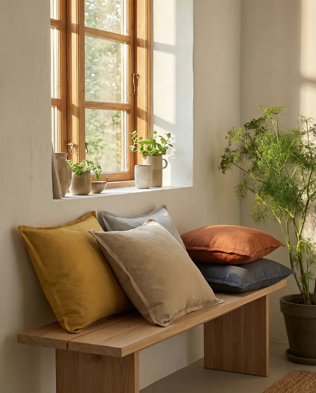 Cushion Cover Classic Linen Terracotta