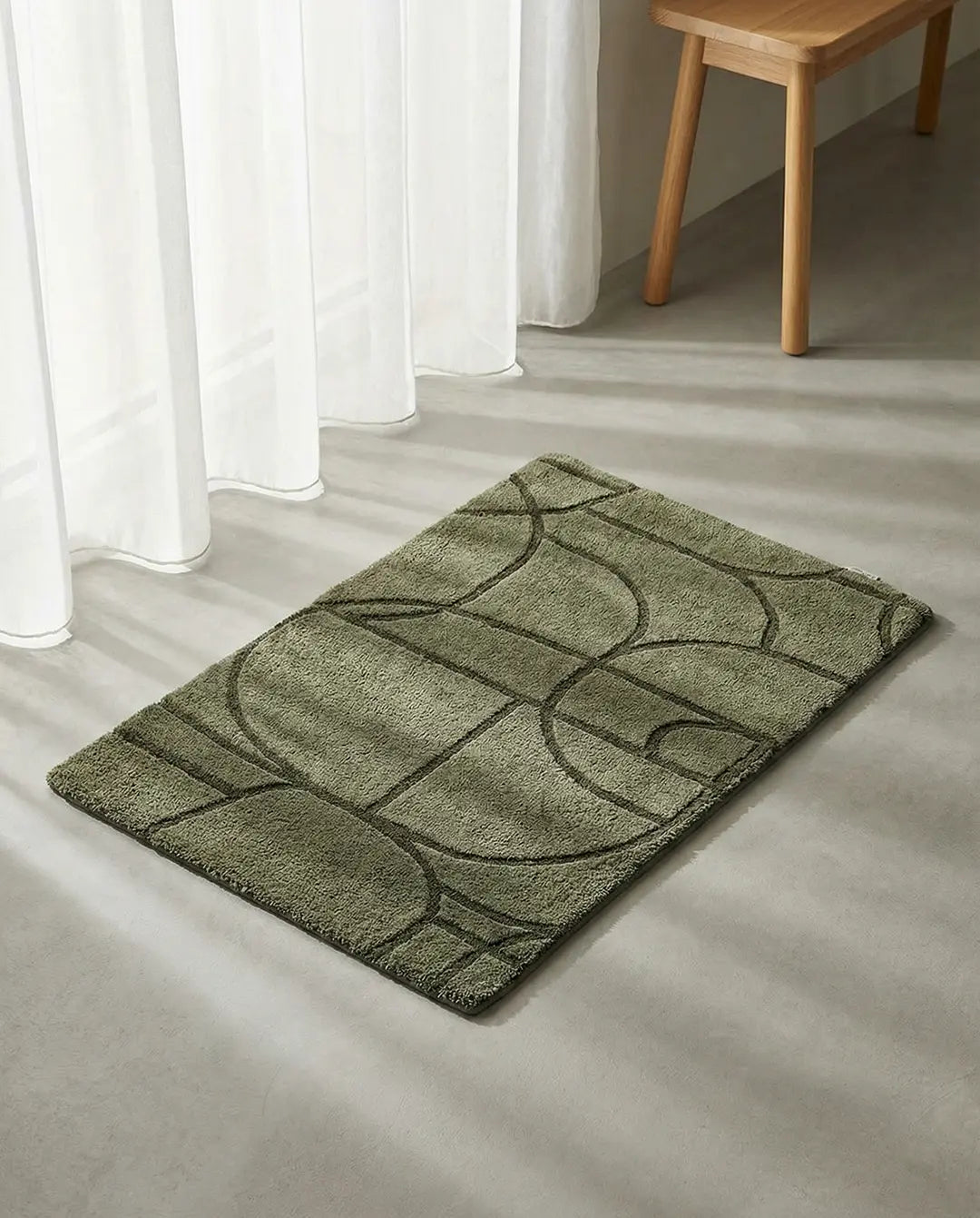 Doormat Modern Abstract Green