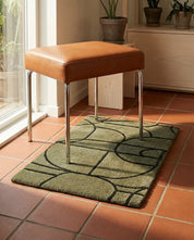 Doormat Modern Abstract Green