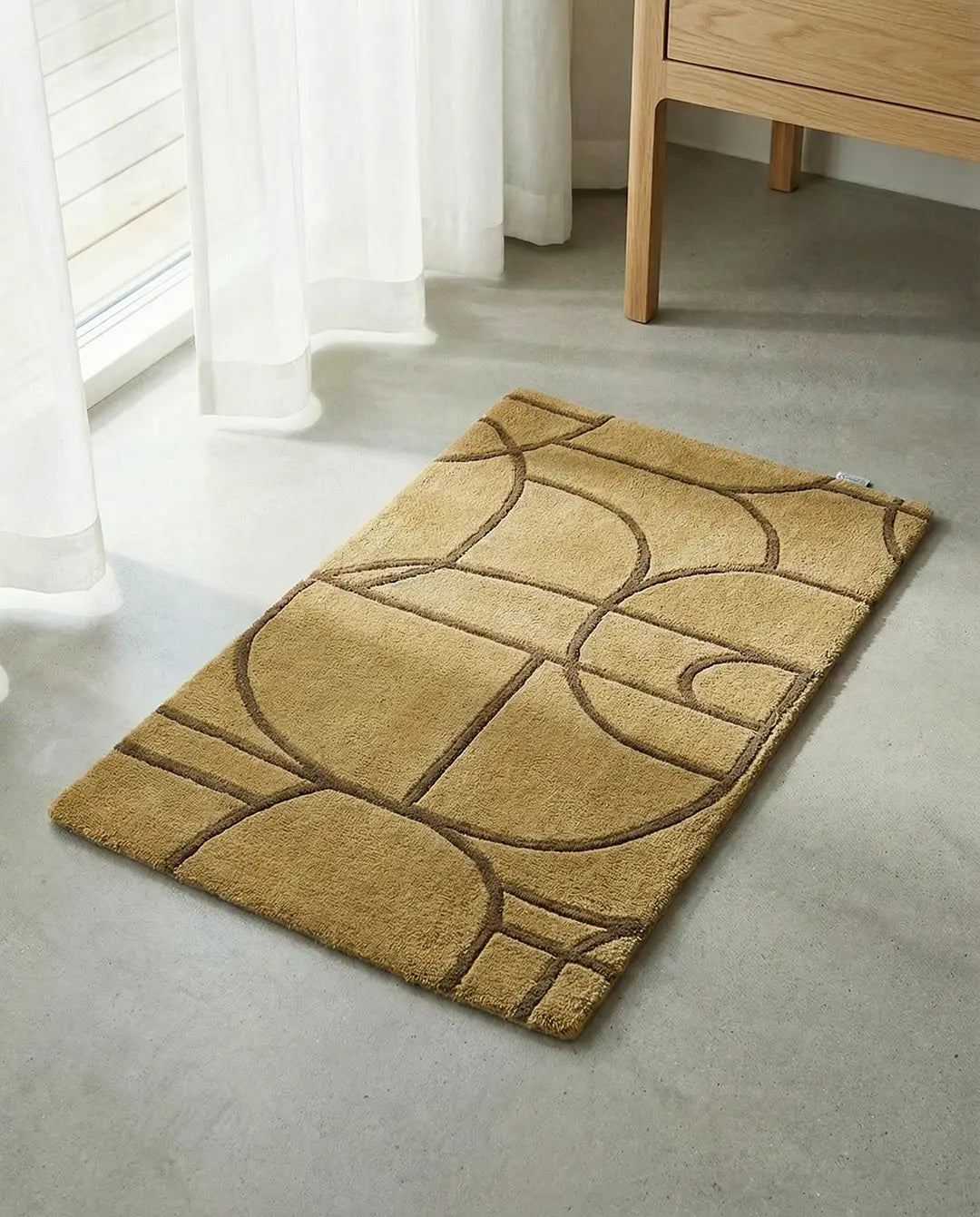 Türmatte Modern Abstract Mustard