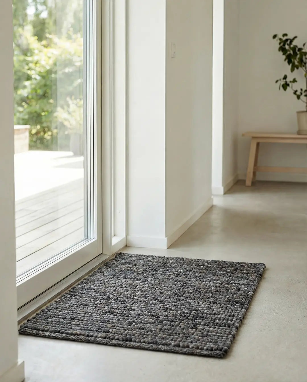 Doormat Merino Grey Melange