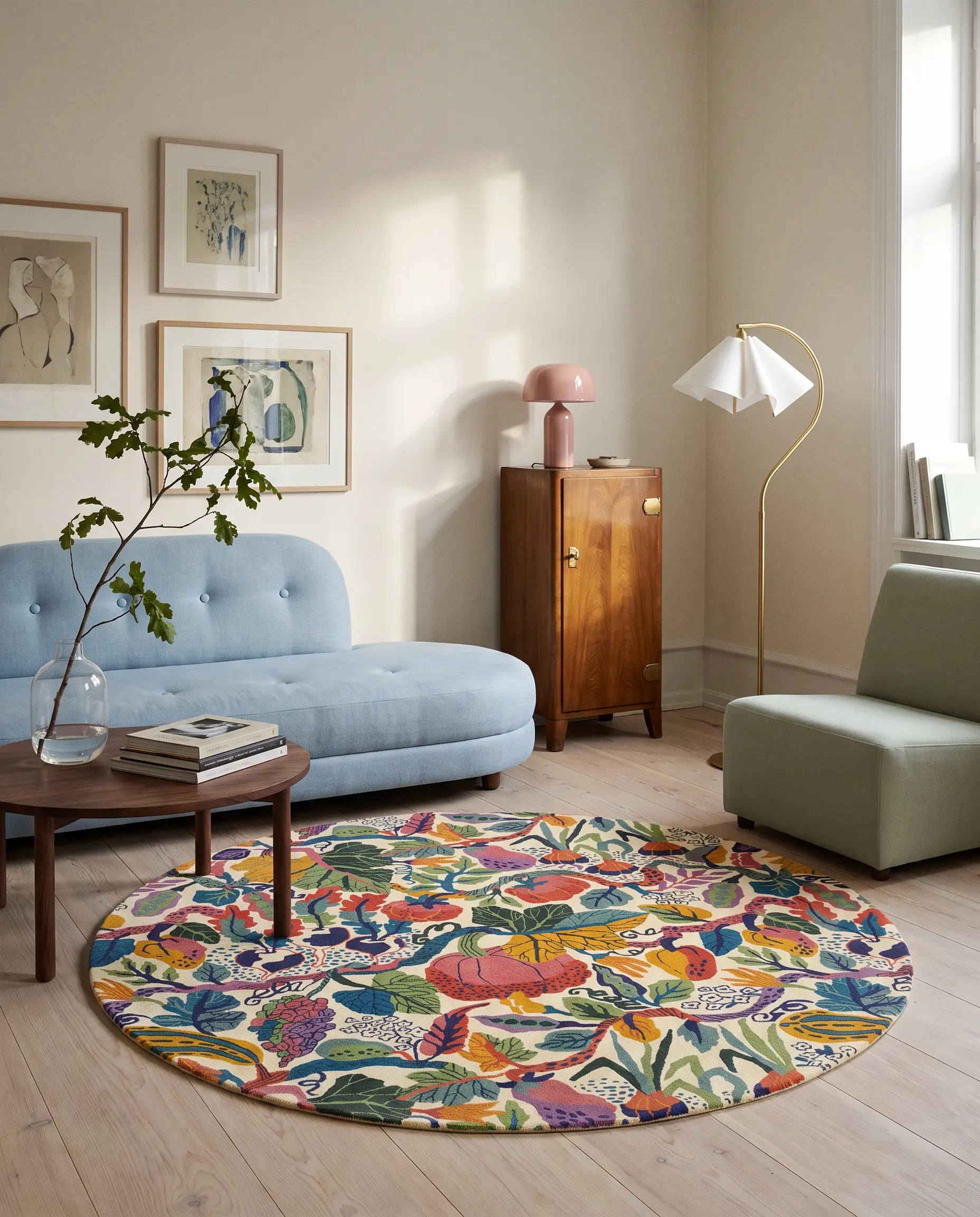 Matta Heritage Garden Cream Multi Rund