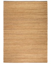 Frilagd bild av matta Jute Plain i naturfärgad jute. Mattan är flatvävd för hand - Classic Collection