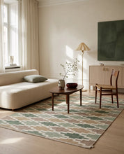 Matta Korsnes Grön/Beige