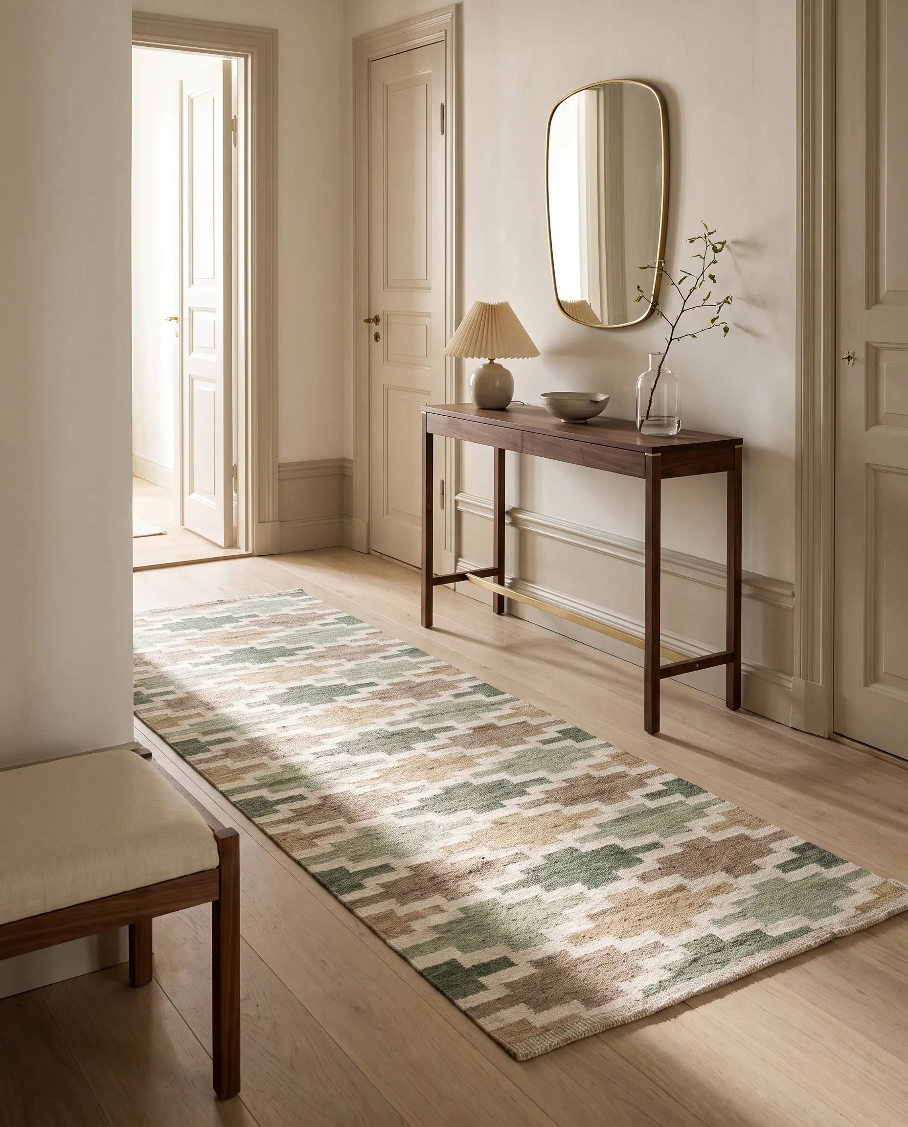 Runner Korsnäs Green/Beige