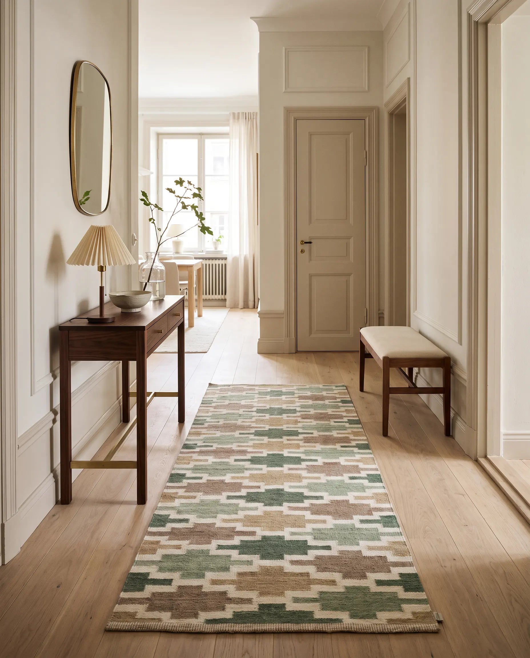 Runner Korsnäs Green/Beige