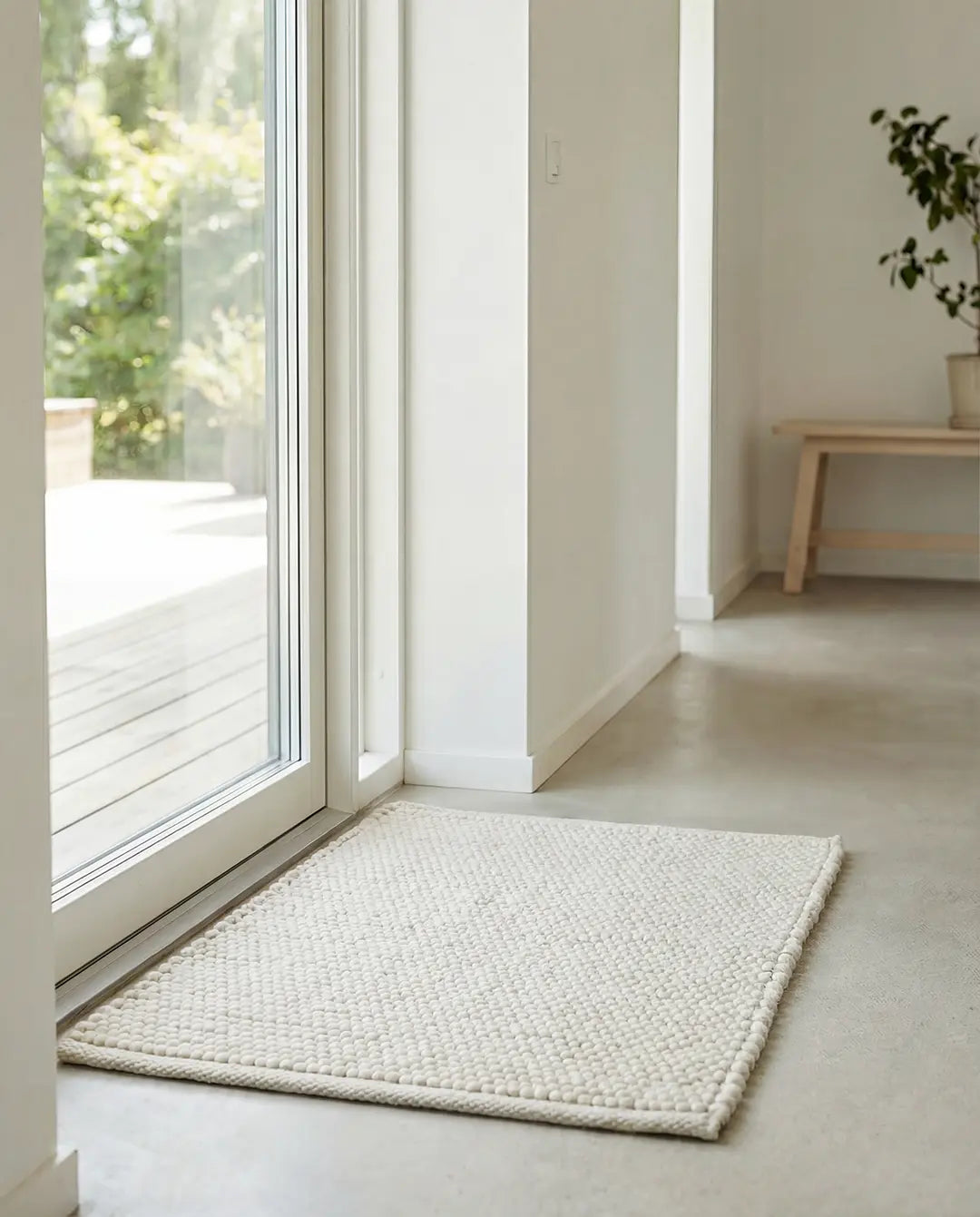 Dörrmatta Merino Vit