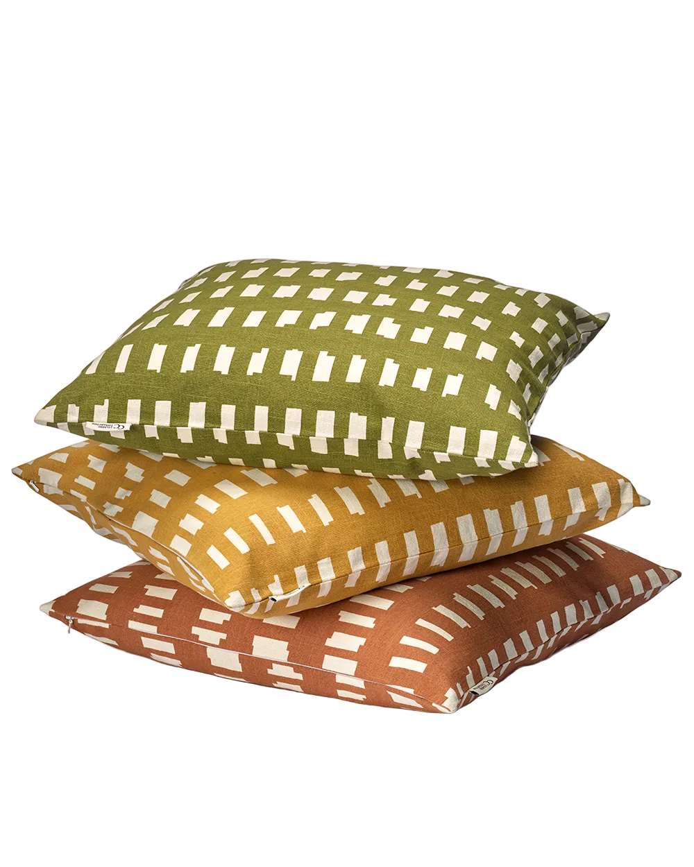 Kuddfodral Ikat Block Ockra