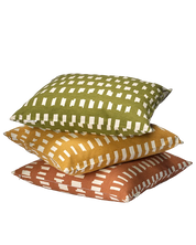 Kuddfodral Ikat Block Ockra