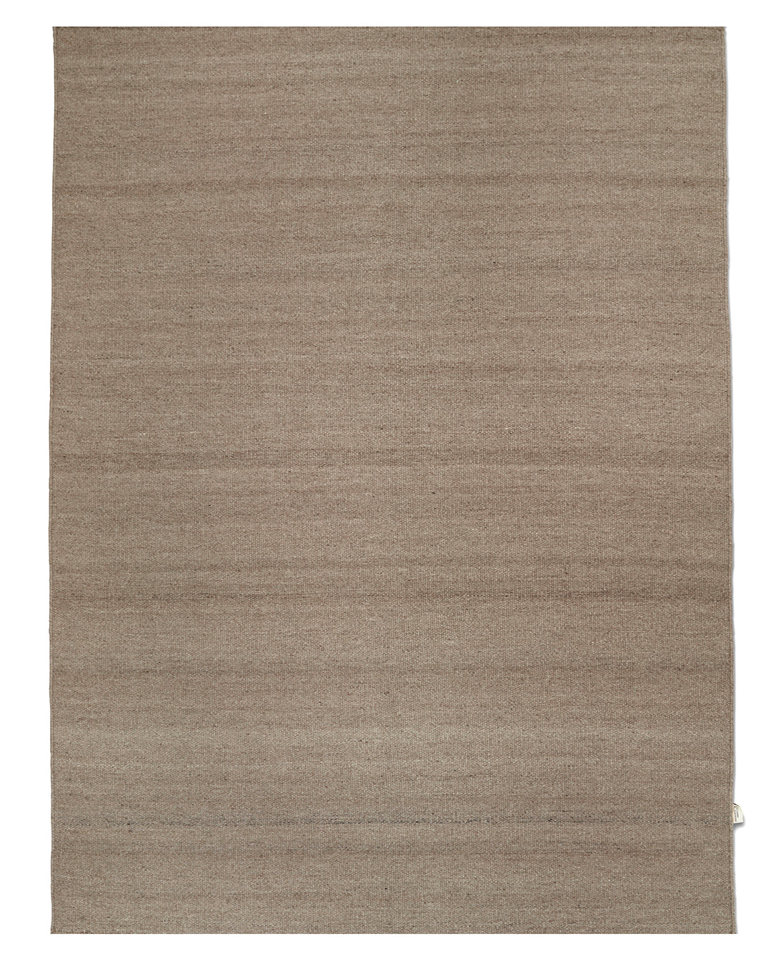 Flatvävd ullmatta Plain i naturbeige ull, frilagd produktbild sedd uppifrån med jämn vävstruktur