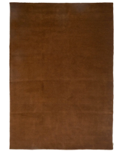 Frilagd bild av rostäfrgad matta Solid, enfärgad luggmatta.