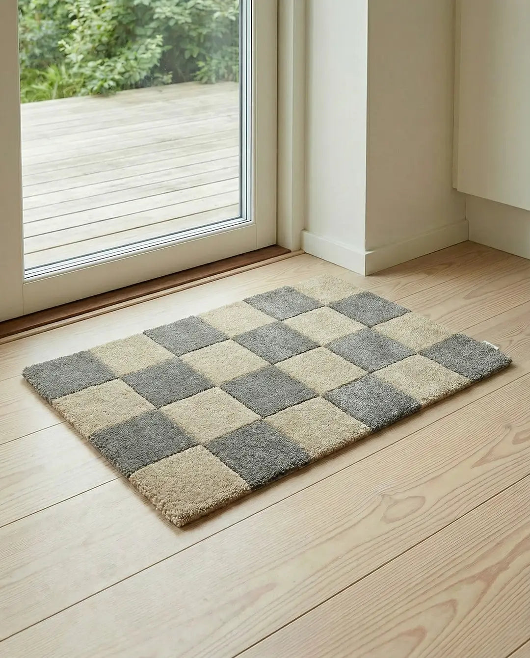 Türmatte Square Grau/Natur