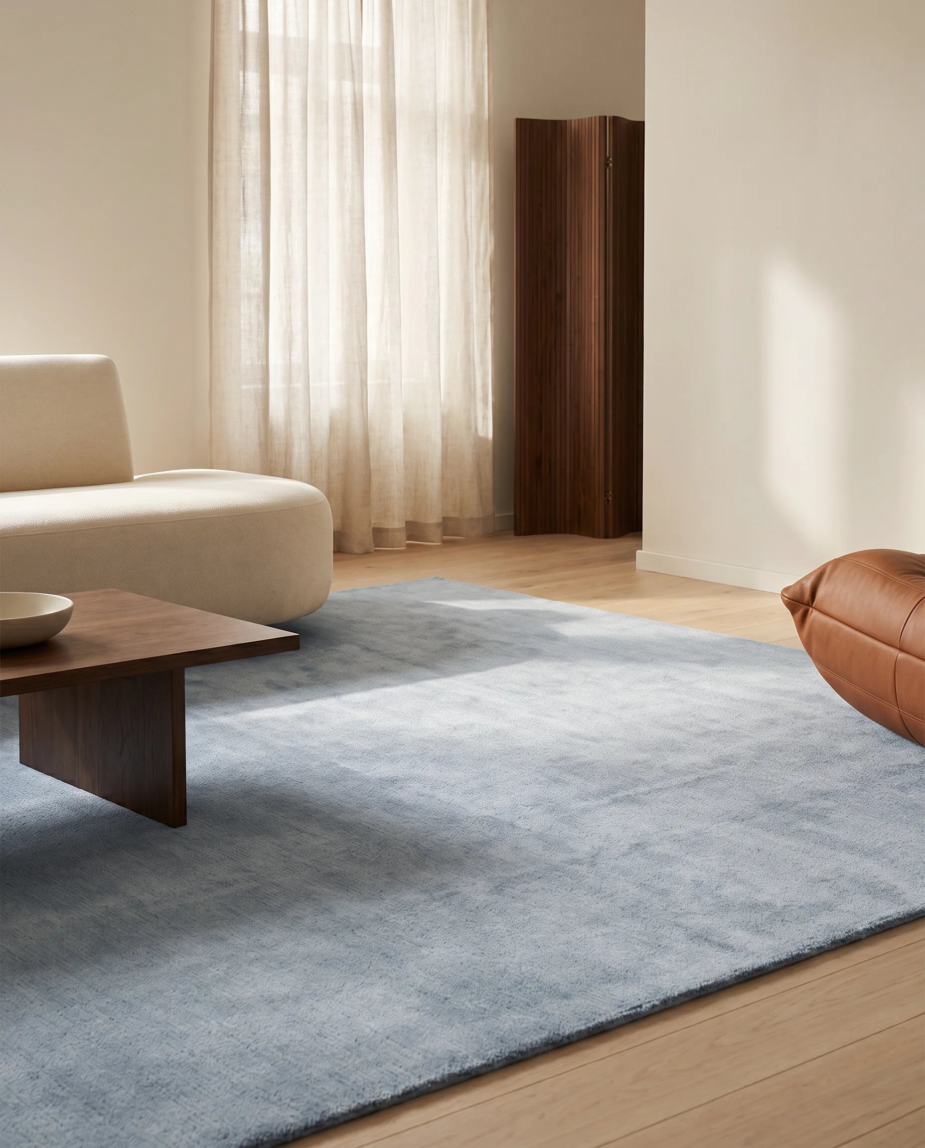 Rug Solid Blue