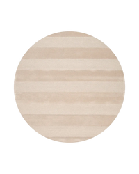Måttanpassad Matta Stripe Boucle Beige Rund